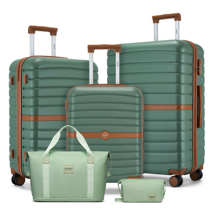 Kono ABS+PC Hard Shell Suitcase with Travel Bag & Toiletry Pouch