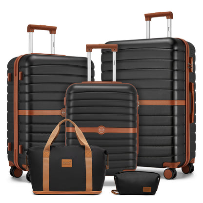 Kono ABS+PC Hard Shell Suitcase with Travel Bag & Toiletry Pouch