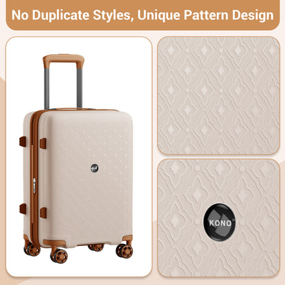 Kono PP Hard Shell Expandable Luggage-Lightweight Suitcase