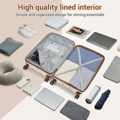 Kono PP Hard Shell Expandable Luggage-Lightweight Suitcase