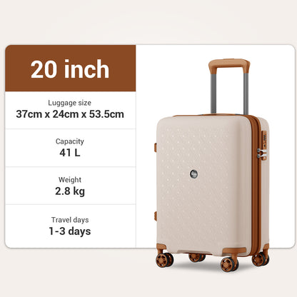 Kono PP Hard Shell Expandable Luggage-Lightweight Suitcase