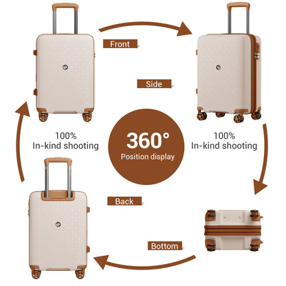 Kono PP Hard Shell Expandable Luggage-Lightweight Suitcase