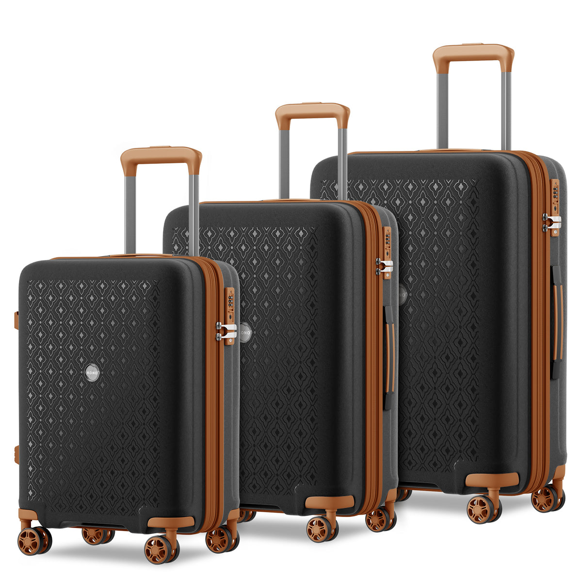 Kono PP Hard Shell Expandable Luggage-Lightweight Suitcase