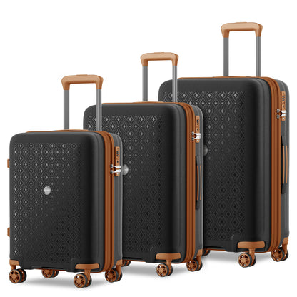 Kono PP Hard Shell Expandable Luggage-Lightweight Suitcase