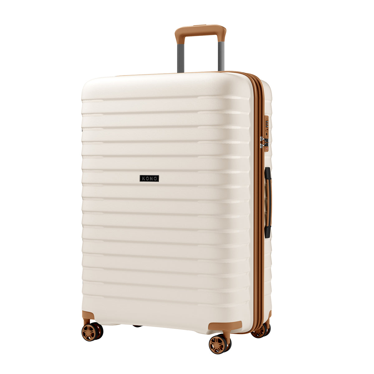 Kono Hard Shell Scratch-Resistant PP Luggage with Cup Holder