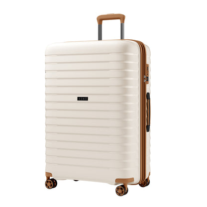 Kono Hard Shell Scratch-Resistant PP Luggage with Cup Holder