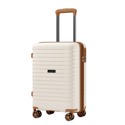 Kono Hard Shell Scratch-Resistant PP Luggage with Cup Holder