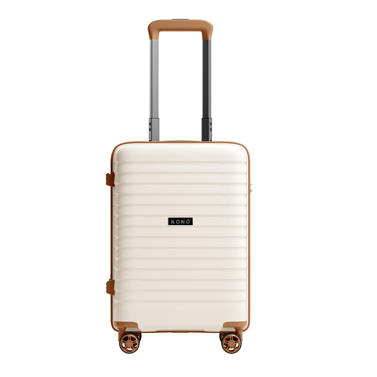 Kono Hard Shell Scratch-Resistant PP Luggage with Cup Holder