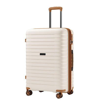 Kono Hard Shell Scratch-Resistant PP Luggage with Cup Holder
