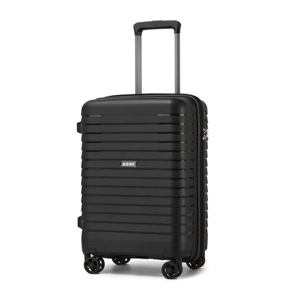 Kono Hard Shell Scratch-Resistant PP Luggage with Cup Holder