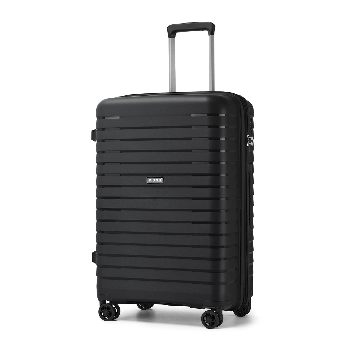 Kono Hard Shell Scratch-Resistant PP Luggage with Cup Holder