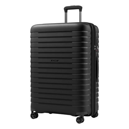 Kono Hard Shell Scratch-Resistant PP Luggage with Cup Holder