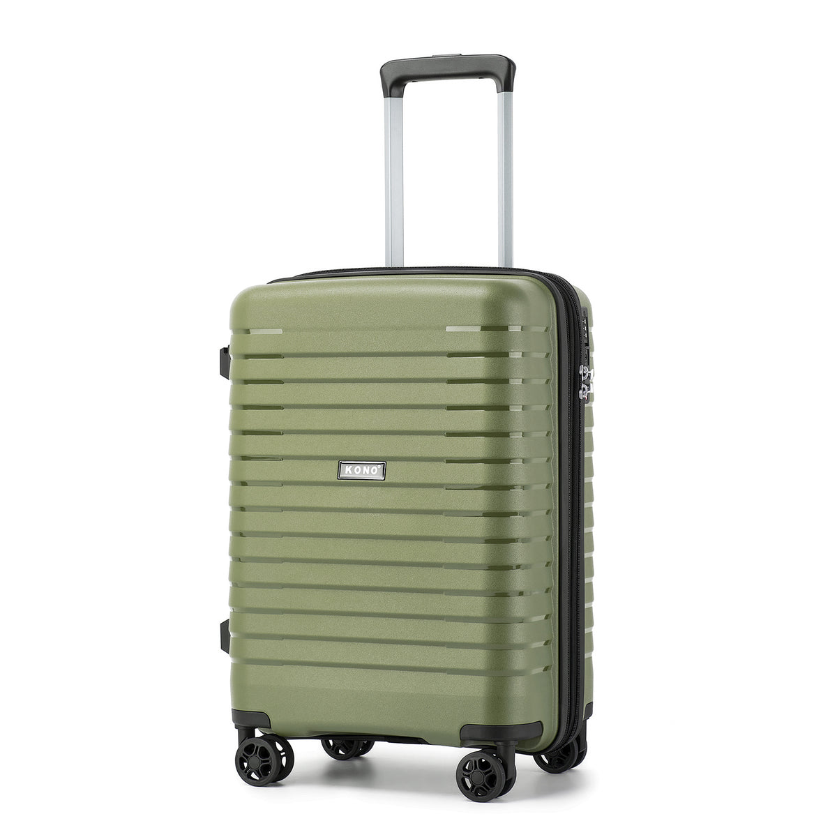 Kono Hard Shell Scratch-Resistant PP Luggage with Cup Holder