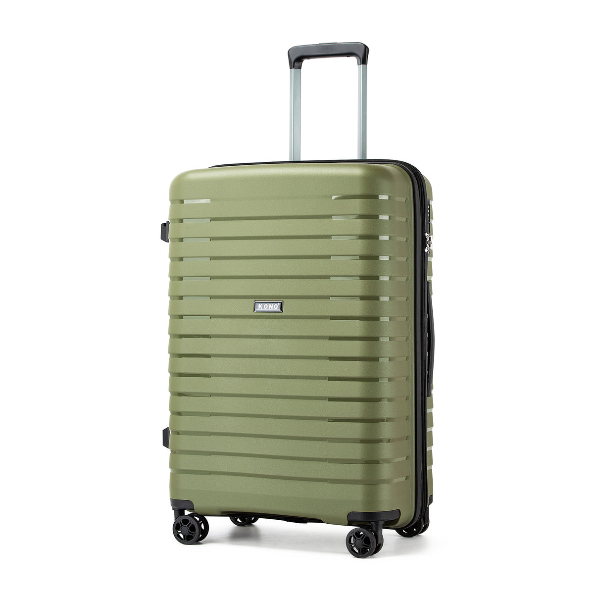 Kono Hard Shell Scratch-Resistant PP Luggage with Cup Holder