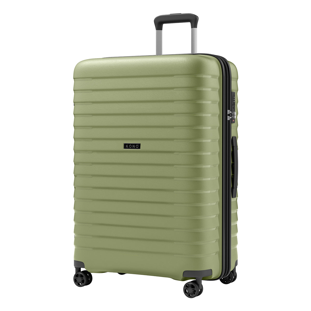 Kono Hard Shell Scratch-Resistant PP Luggage with Cup Holder