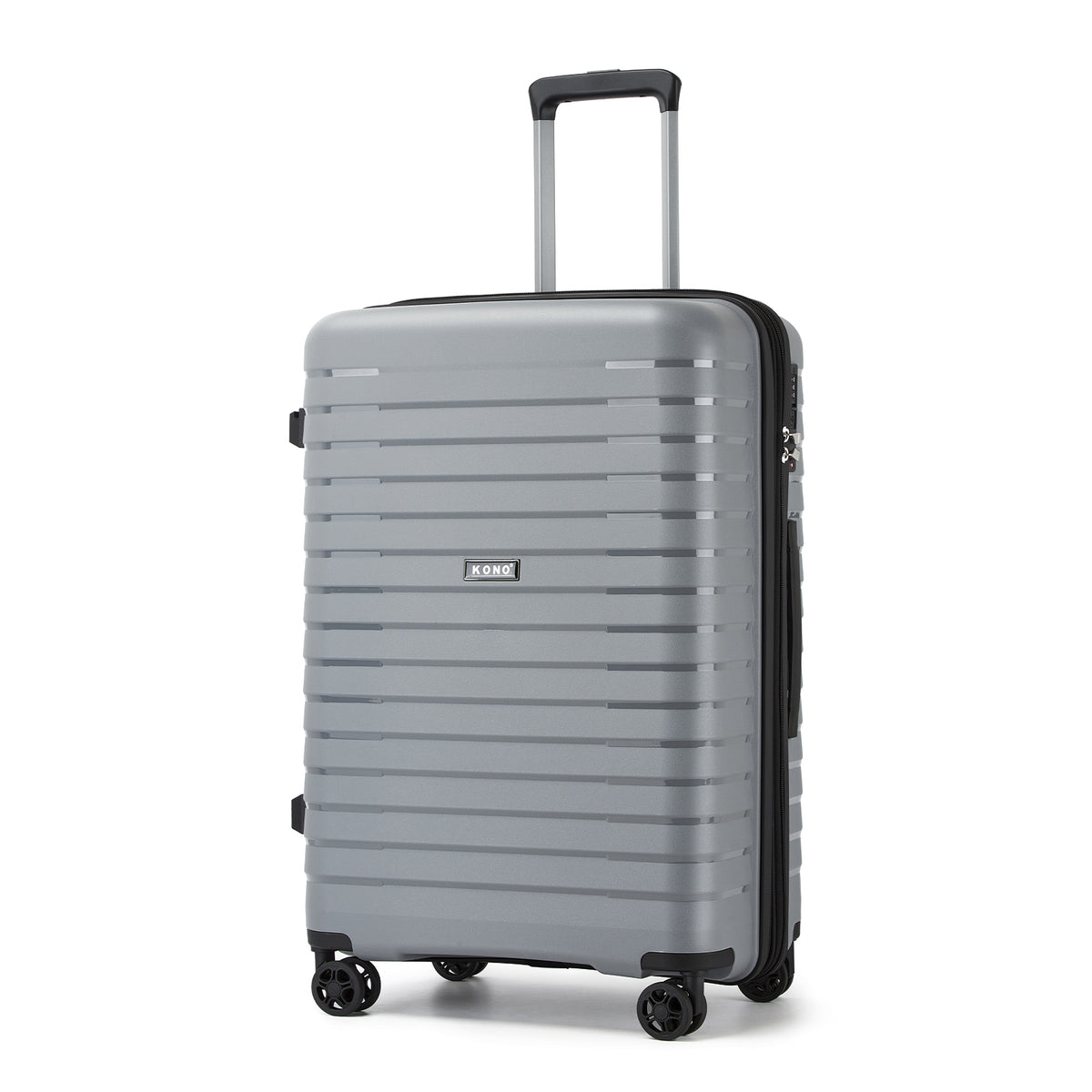 Kono Hard Shell Scratch-Resistant PP Luggage with Cup Holder