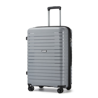 Kono Hard Shell Scratch-Resistant PP Luggage with Cup Holder