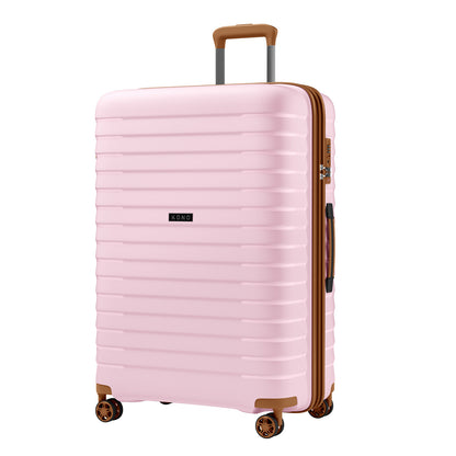 Kono Hard Shell Scratch-Resistant PP Luggage with Cup Holder
