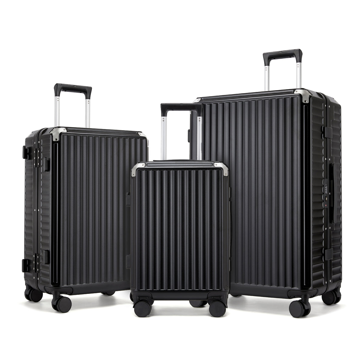 Kono Zipperless Aluminium Frame PC Hard Shell Suitcase– Smart Lock