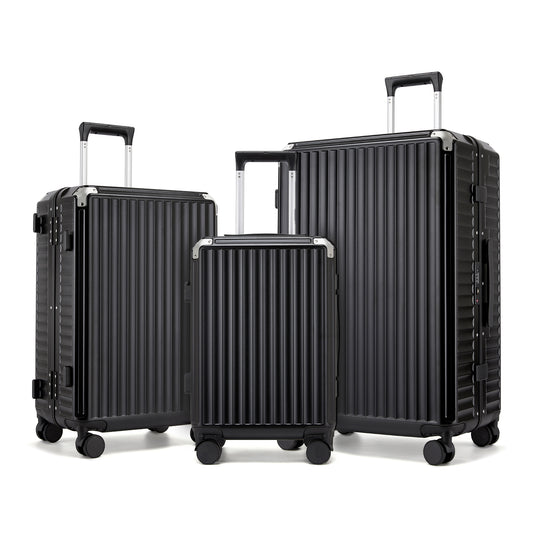 Kono Zipperless Aluminium Frame PC Hard Shell Suitcase– Smart Lock