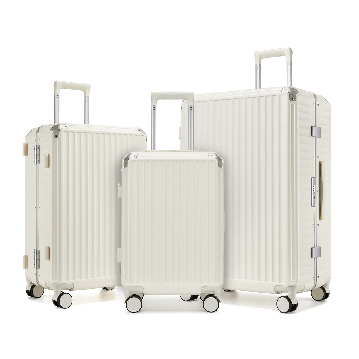 Kono Zipperless Aluminium Frame PC Hard Shell Suitcase– Smart Lock