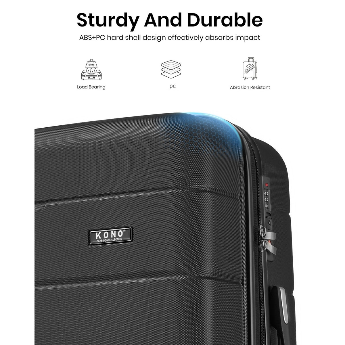 Kono PC Hard Shell Suitcase, Luggage