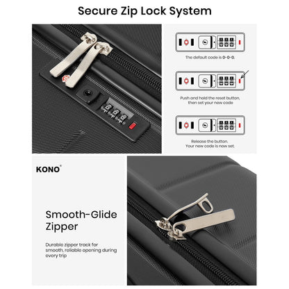 Kono PC Hard Shell Suitcase, Luggage