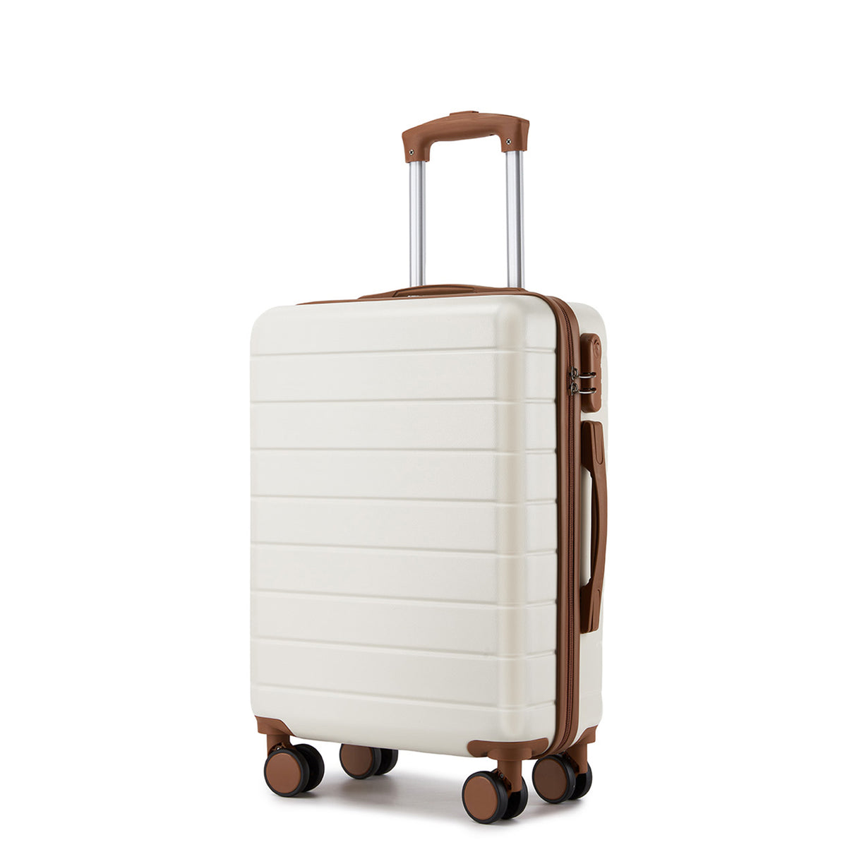 Kono Luggage, Lightweight ABS Hard Shell Suitcase with 360 Silent Wheels