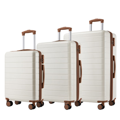 Kono Luggage, Lightweight ABS Hard Shell Suitcase with 360 Silent Wheels