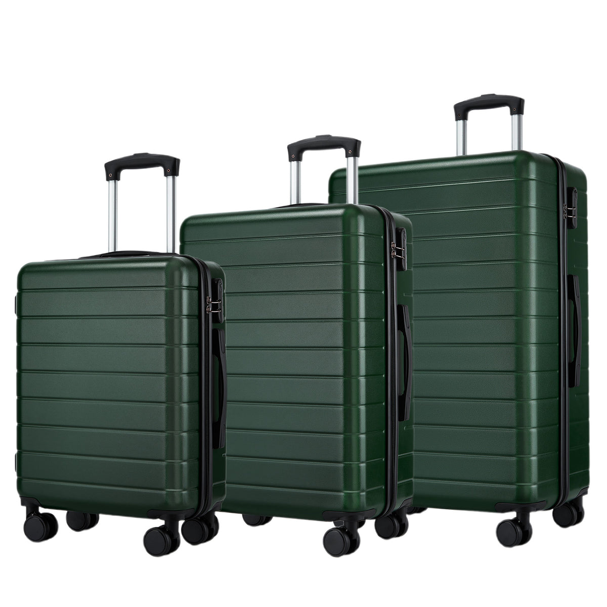 Kono Luggage, Lightweight ABS Hard Shell Suitcase with 360 Silent Wheels