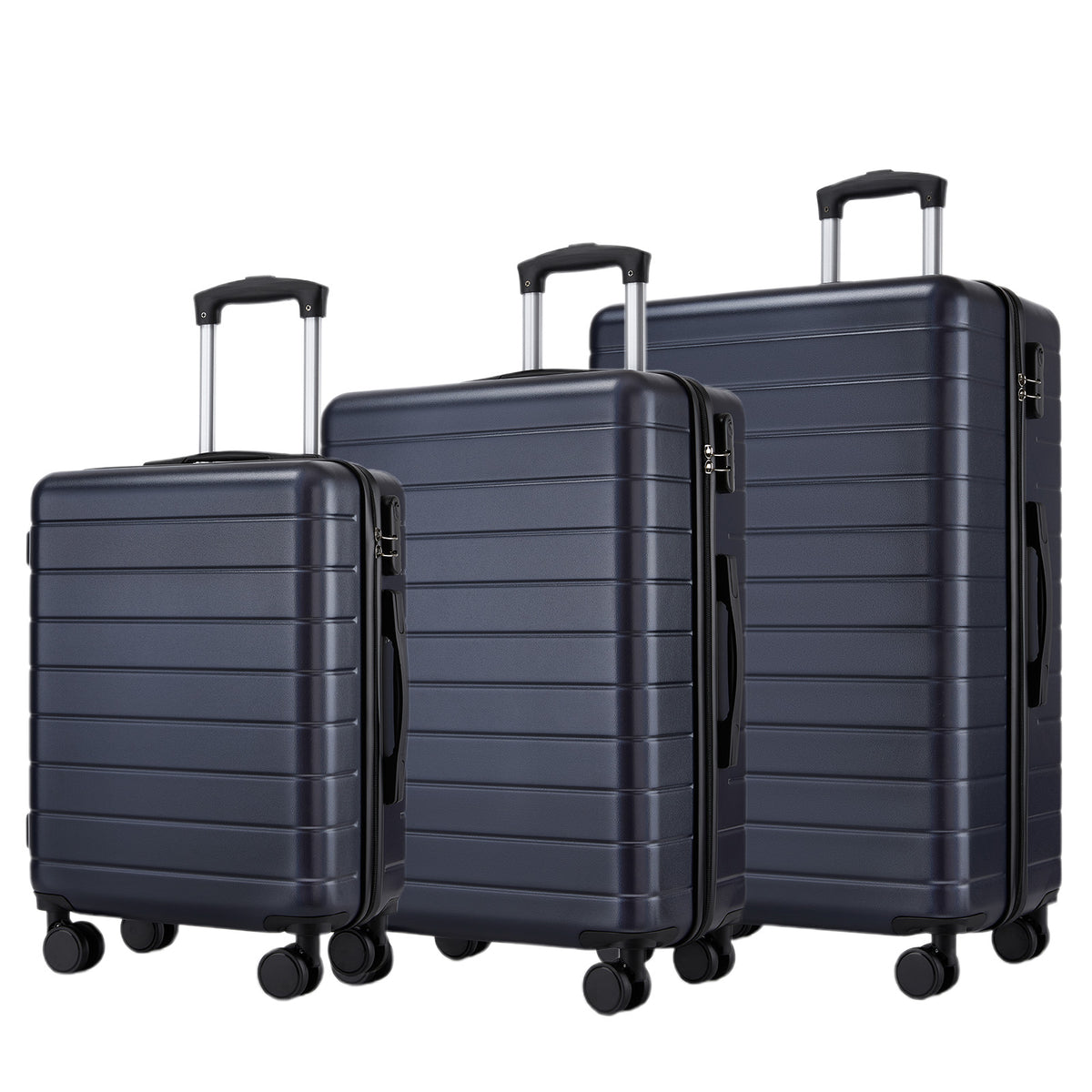 Kono Luggage, Lightweight ABS Hard Shell Suitcase with 360 Silent Wheels