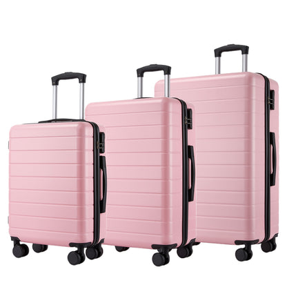Kono Luggage, Lightweight ABS Hard Shell Suitcase with 360 Silent Wheels
