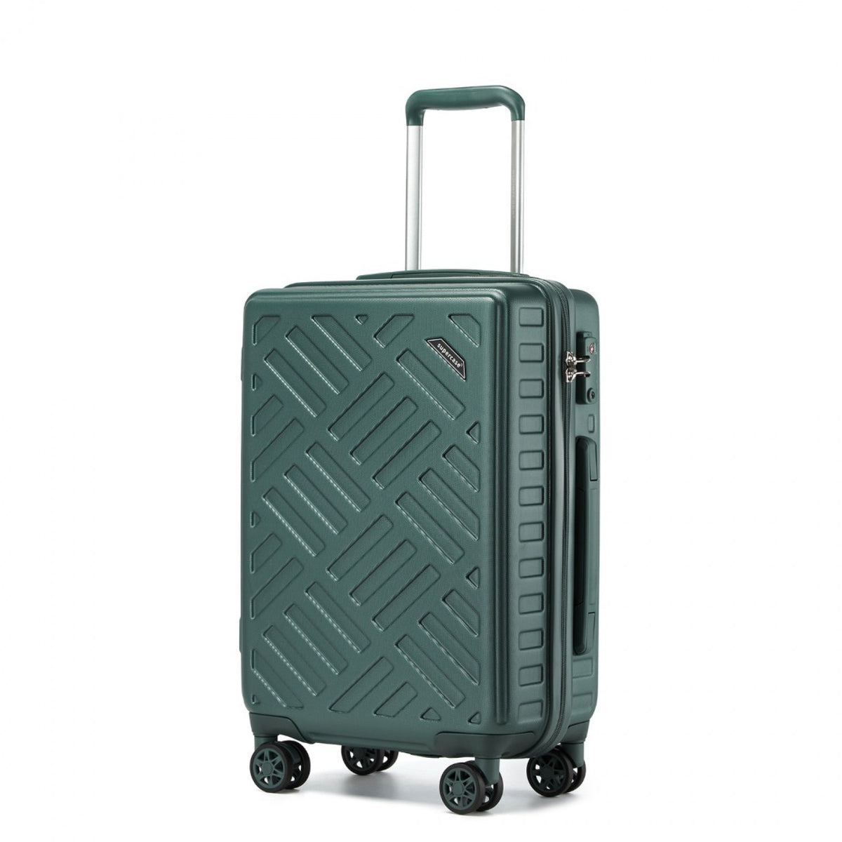 Supercase Sleek Geometric Pattern Hard Shell ABS+PC Suitcase