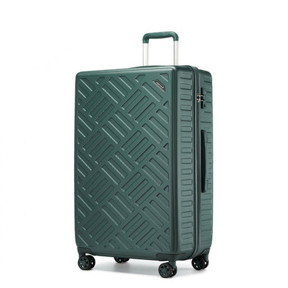 Supercase Sleek Geometric Pattern Hard Shell ABS+PC Suitcase