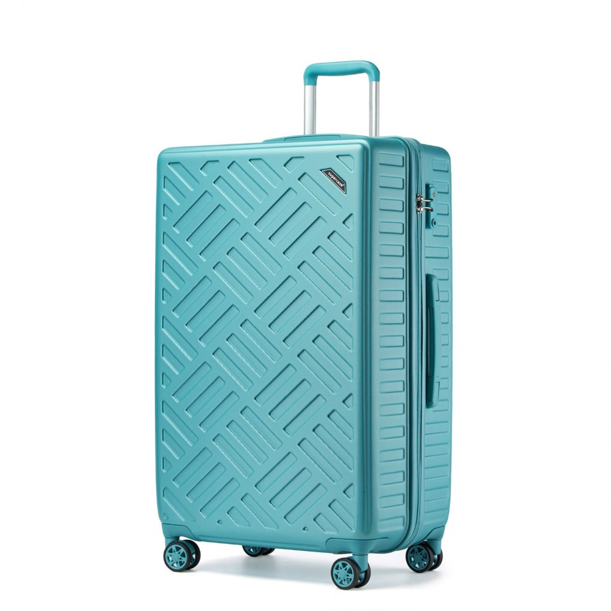 Supercase Sleek Geometric Pattern Hard Shell ABS+PC Suitcase