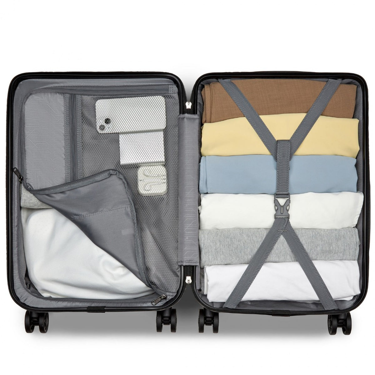 Supercase Sleek Geometric Pattern Hard Shell ABS+PC Suitcase