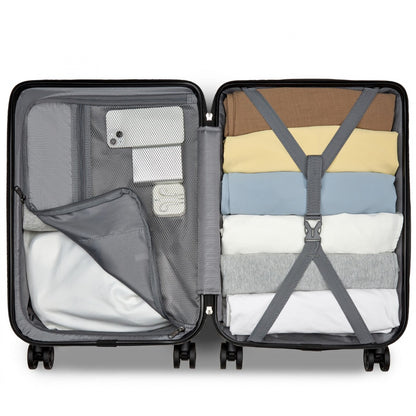 Supercase Sleek Geometric Pattern Hard Shell ABS+PC Suitcase