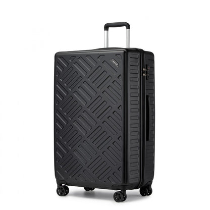 Supercase Sleek Geometric Pattern Hard Shell ABS+PC Suitcase