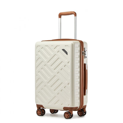 Supercase Sleek Geometric Pattern Hard Shell ABS+PC Suitcase