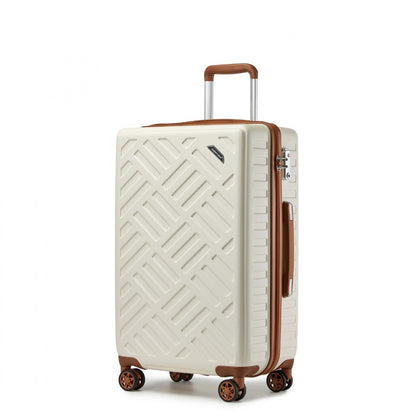 Supercase Sleek Geometric Pattern Hard Shell ABS+PC Suitcase