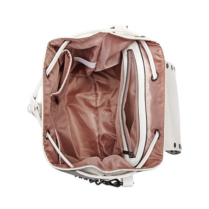 Miss Lulu Skull Studded Backpack Shoulder Bag