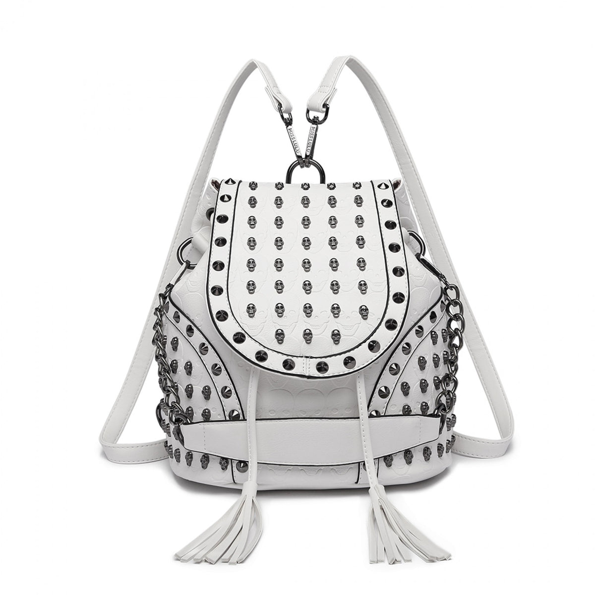 Miss Lulu Skull Studded Backpack Shoulder Bag
