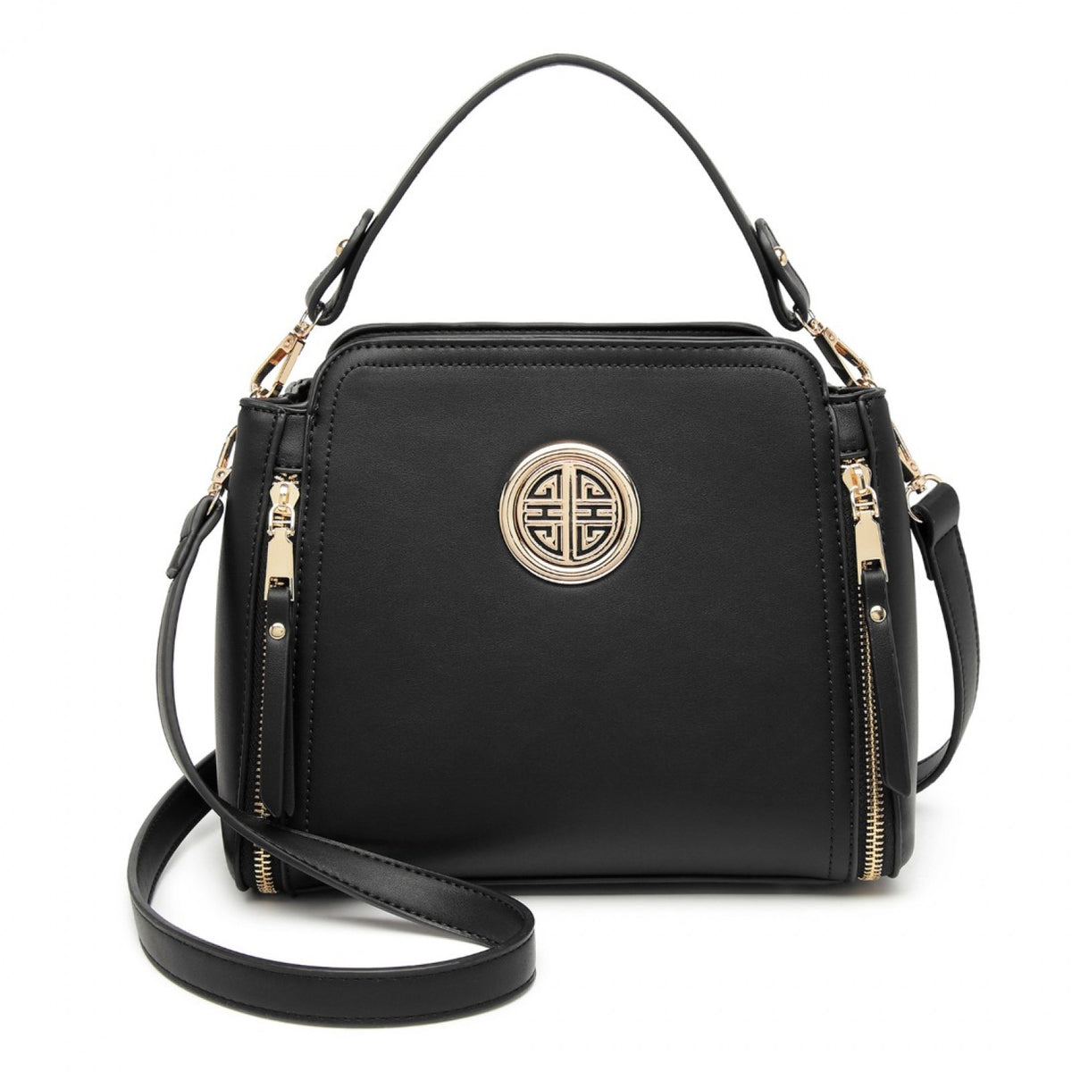 Miss Lulu Leather Look Practical Crossbody Bag