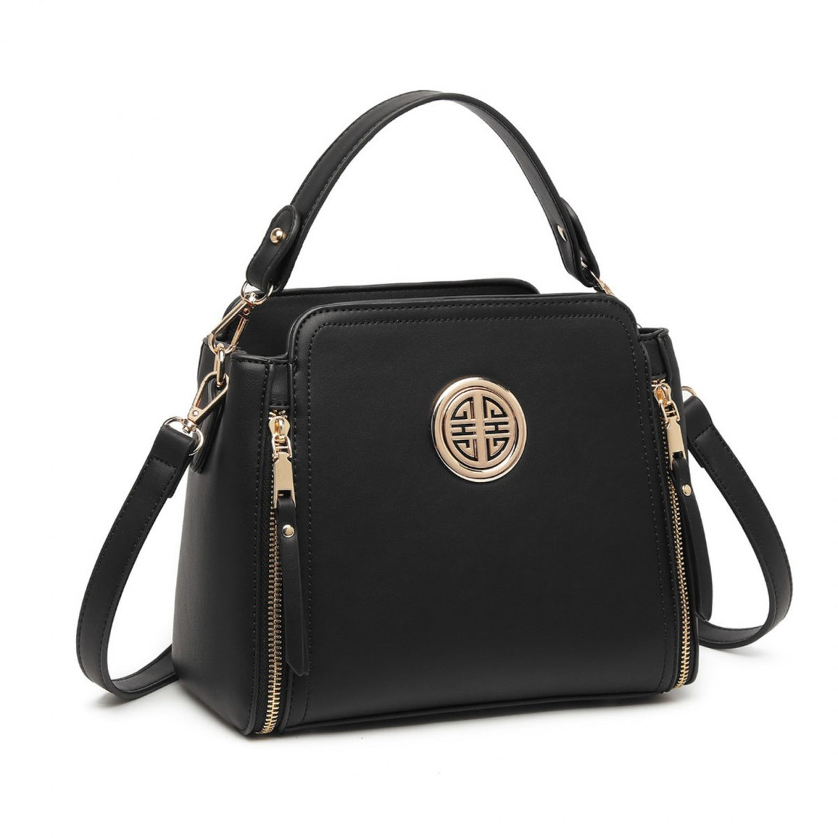 Miss Lulu Leather Look Practical Crossbody Bag