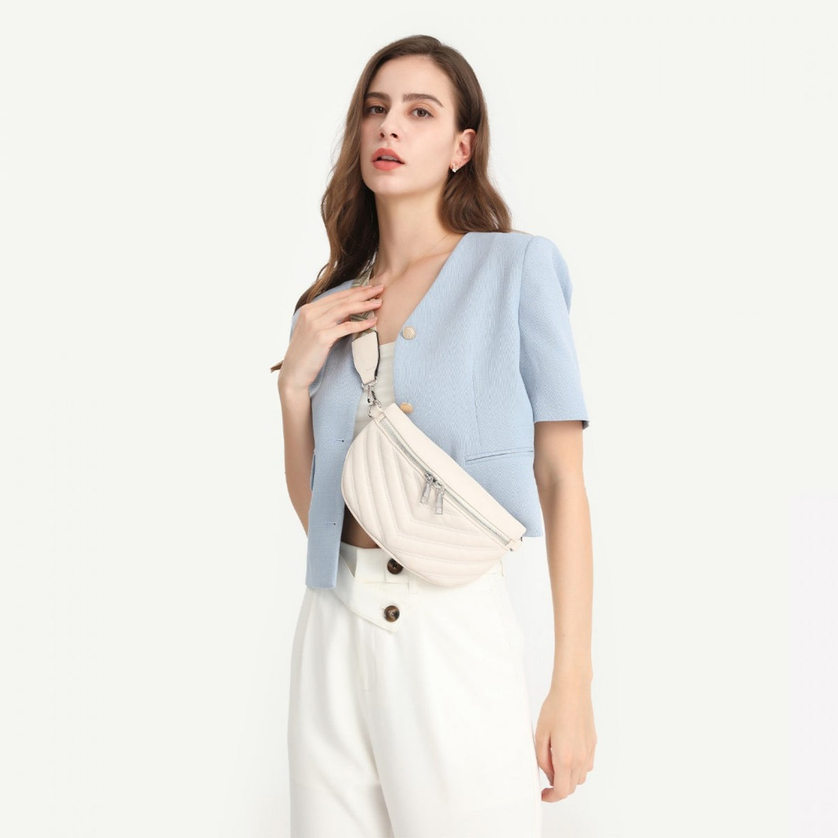 Miss Lulu Wide Strap Bum Bag Lightweight Adjustable Waist Bag