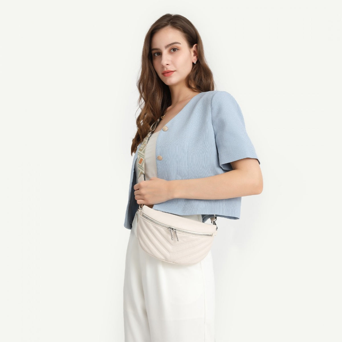 Miss Lulu Wide Strap Bum Bag Lightweight Adjustable Waist Bag