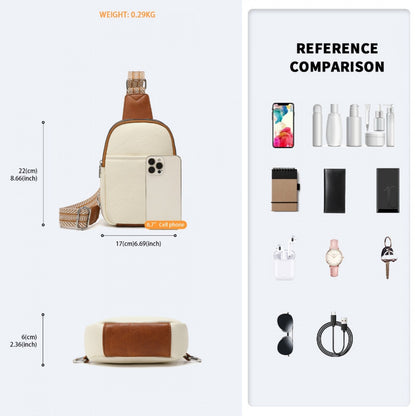 Miss Lulu Convertible PU Leather Multi-Wear Chest Bag