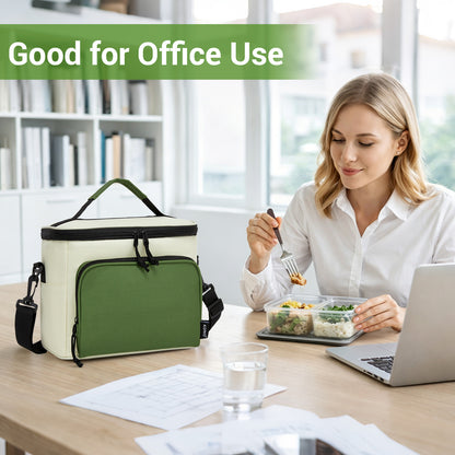 Kono Insulated Lunch Bag-Water-Resistant 4-Layer Food Container, Leak-Proof