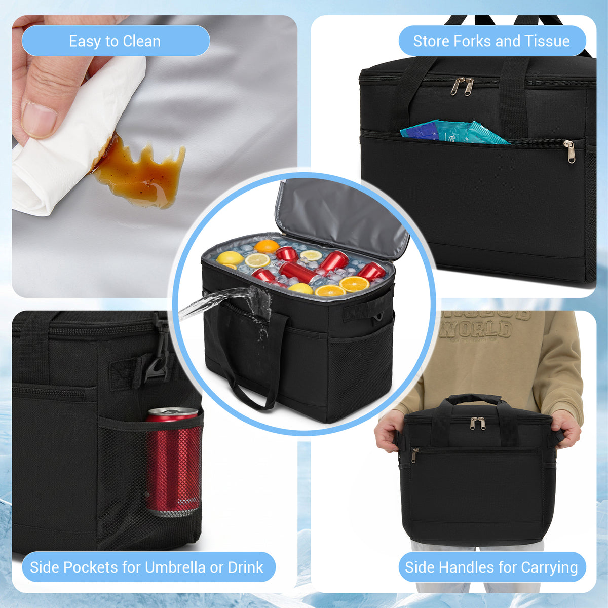Kono Small 20L Portable Lunch Bag with Enhanced Insulation–Compact & Convenient