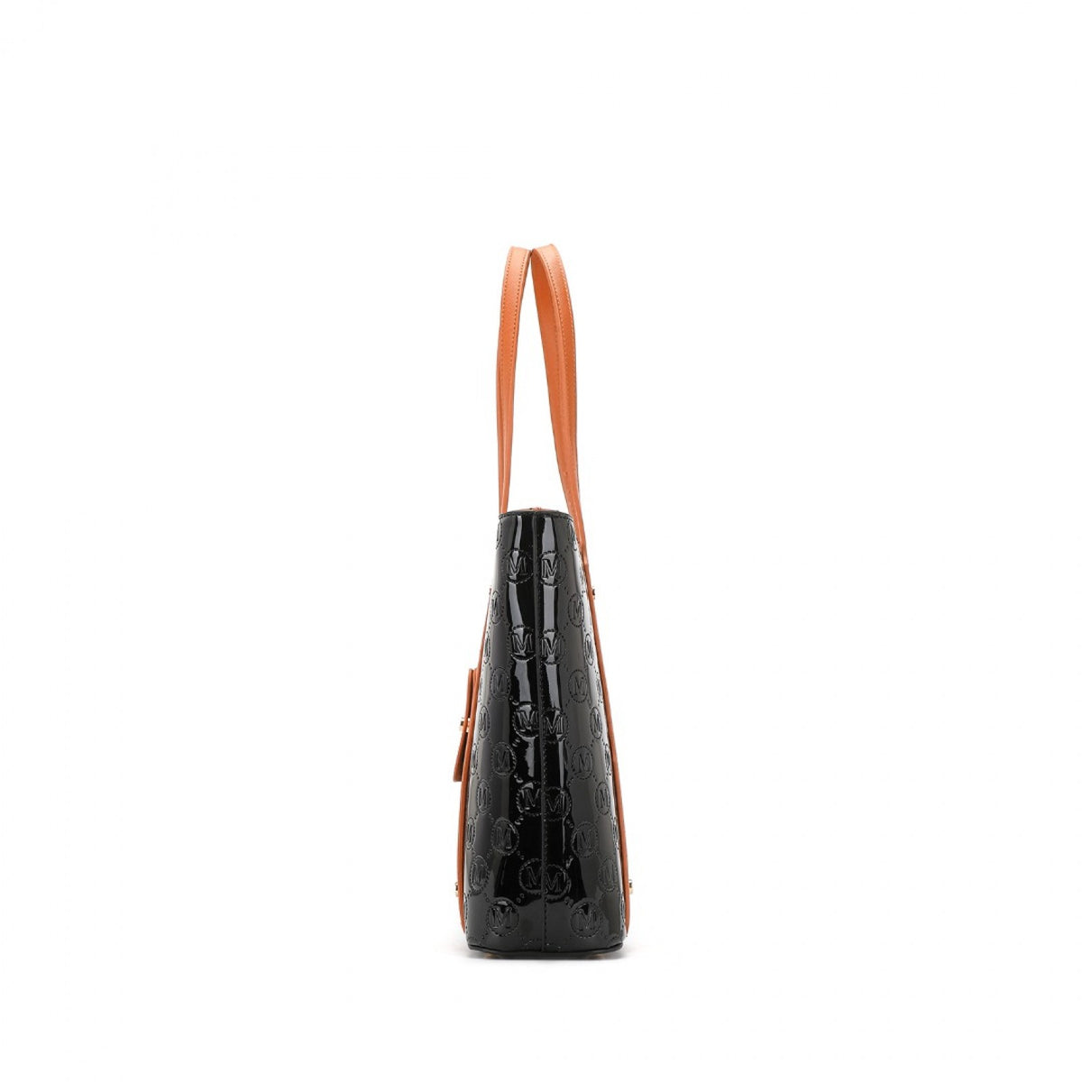 Miss Lulu 4 Pieces Glossy Leather Tote Bag